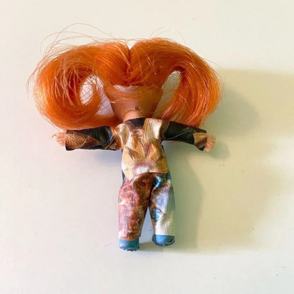 Vintage Liddle Kiddle Clone Doll Red Hair 2.5 Inch Tall - Picture 9 of 9